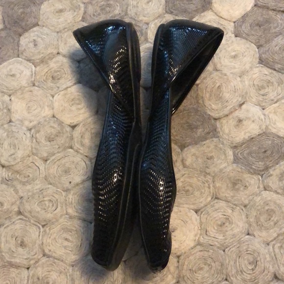 Hogan open toe black patent size 10 ballet shoes - Picture 3 of 8